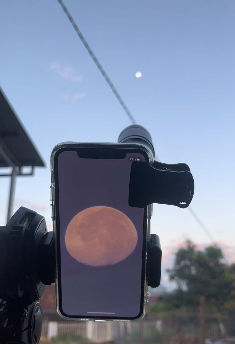 Ống kính 32x + iphone 11pro quay mặt trăng #xuhuongtiktok2025 #lens #lens32x 