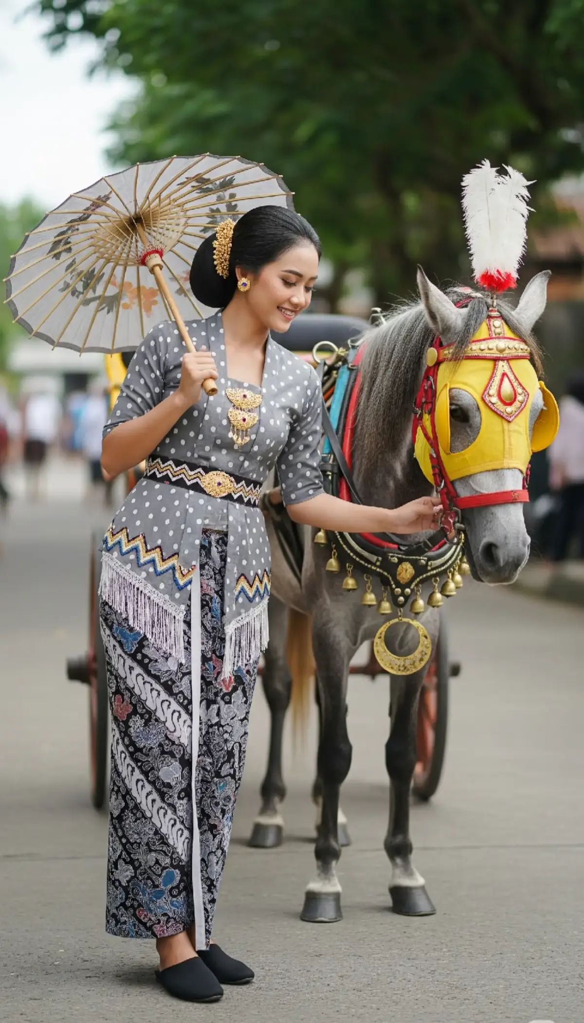 #javanese #jawa #jawapride #java #photgraph #chatgpt #google #gemini #horse #kebaya #grey 