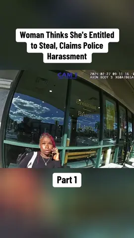 Woman Thinks She's Entitled to Steal, Claims Police Harassment Part 1#cops #copsoftiktok #policek9 #policeofficer #policeoftiktok #911 #911calls 