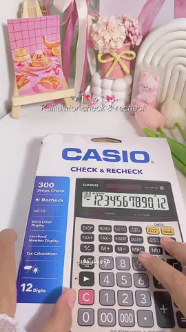 Casio kalkulator dj-220d plus lengkap ada fitur check & recheck #kalkulator #casiokalkulator #alatpenghitung 