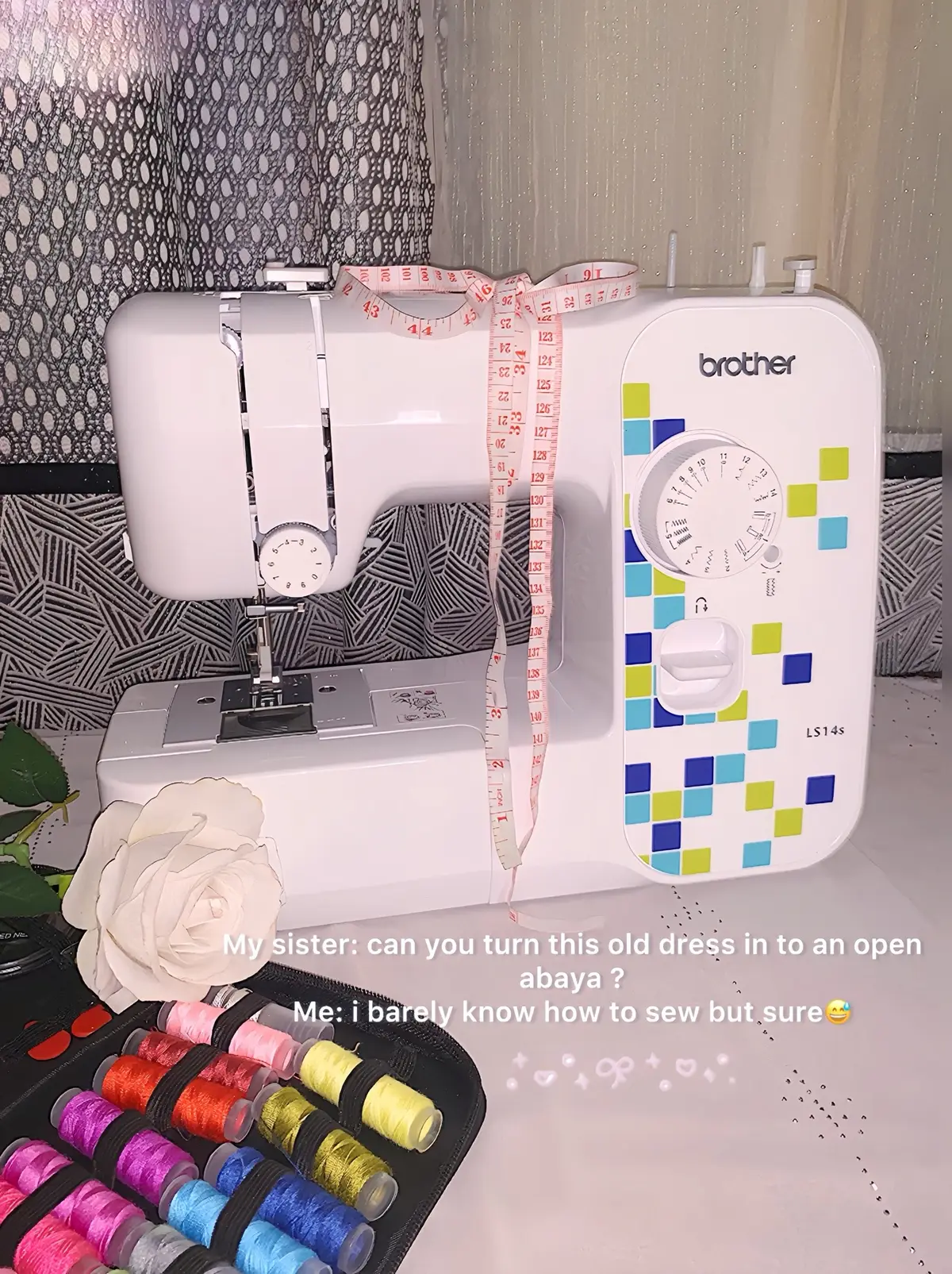 My first abaya - sewn with mistakes, patience and love ⋆. 𐙚 ˚##DIY#mysewingdiary  #fyp #foryou #muslimtiktok #diyabaya #begginersewing 