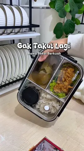 Membalas @Toko Koko 03 bisa bawa berkuah dengan aman tanpa khawatir tumpah lagi #lunchbox #kotakbekal #lunchboxstainless #lunchboxecentio 