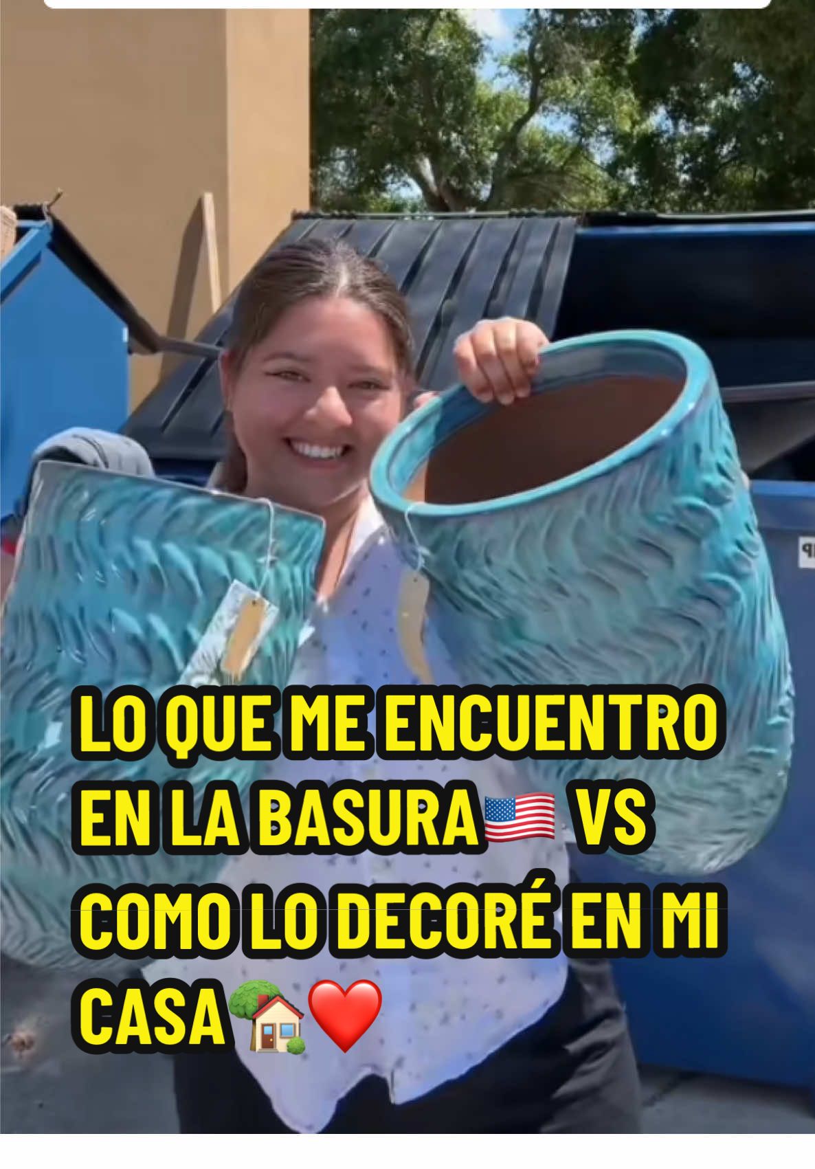 Lo que me encuentro en la basura VS Como lo decoré en mi casa 🏡❤️✨ mucha gente me pregunta “que haces con todo lo que encuentras?” Esto es lo que hago con algunas cosas que encuentro😊 decoro mi casa y el resto de cosas las regalo a familia y amigos, y las llevo a donación❤️ #dumpsterdiving #buscandoenlastiendas #dumpsterdiver #meldidumpsterdive #usa #tesorosencontrados #dumpsterdive #homedecor 
