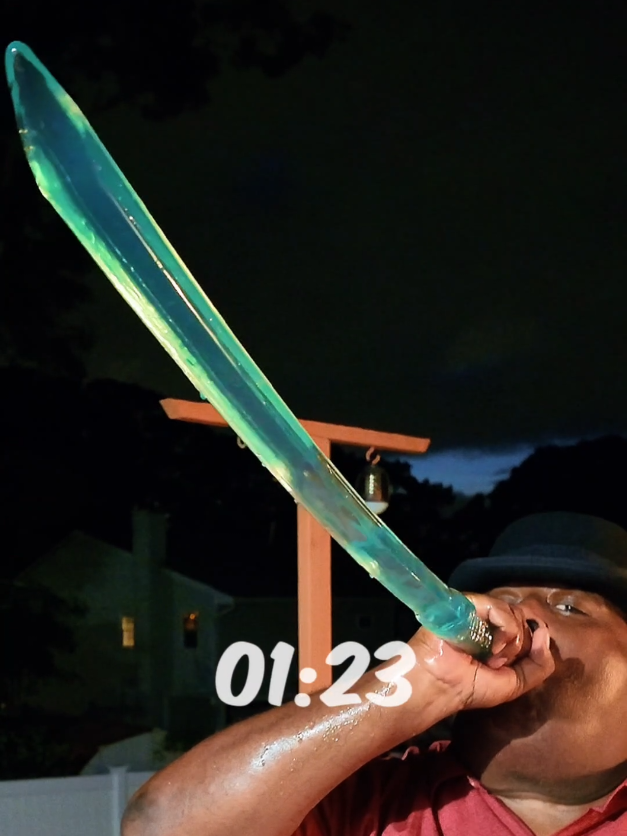 Chugging Mtn Dew Infinite Swirl Out of the new Chug Sword! #mountaindew #infiniteswirl #chugsword 