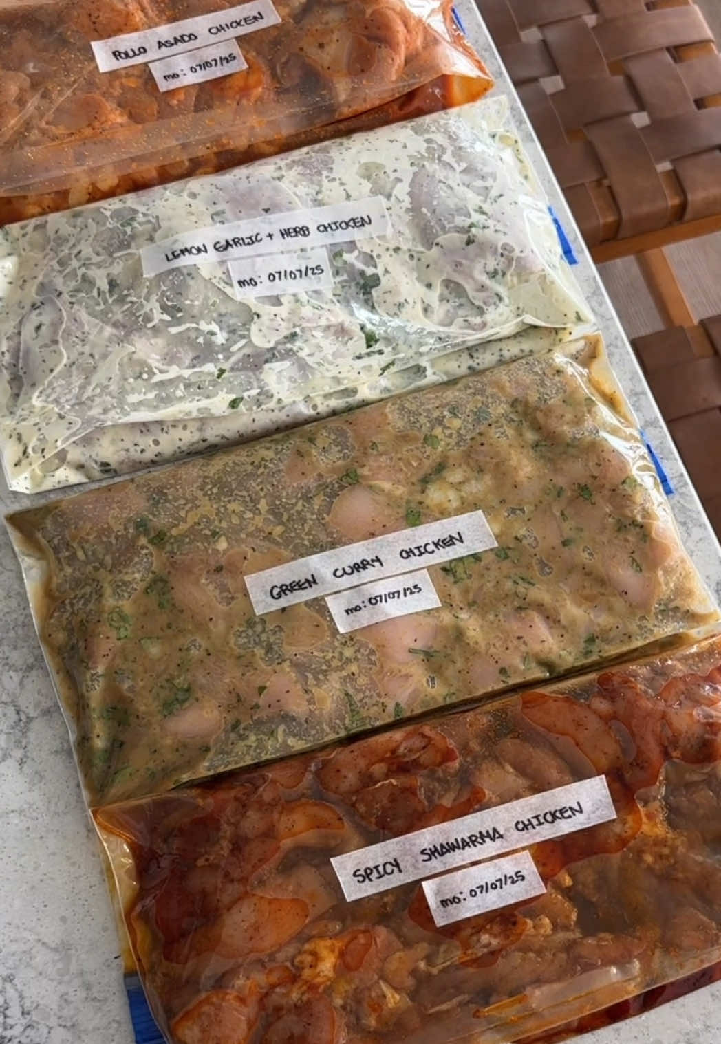 🍗🐤🐔 Chicken Mariandes PART TWO! 5 different ways to marinade and meal prep chicken in the freezer for quick dinners 🤎 Full recipe up on the blog as always - www.moribyan.com - or link in bio!