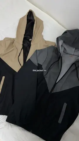 Arlo two tone jacket! 🖤🤎 #fyp #jacket #hoodiejacket #twotone #unisexjacket #affordablejacket #arlojacket #foryou #viral 