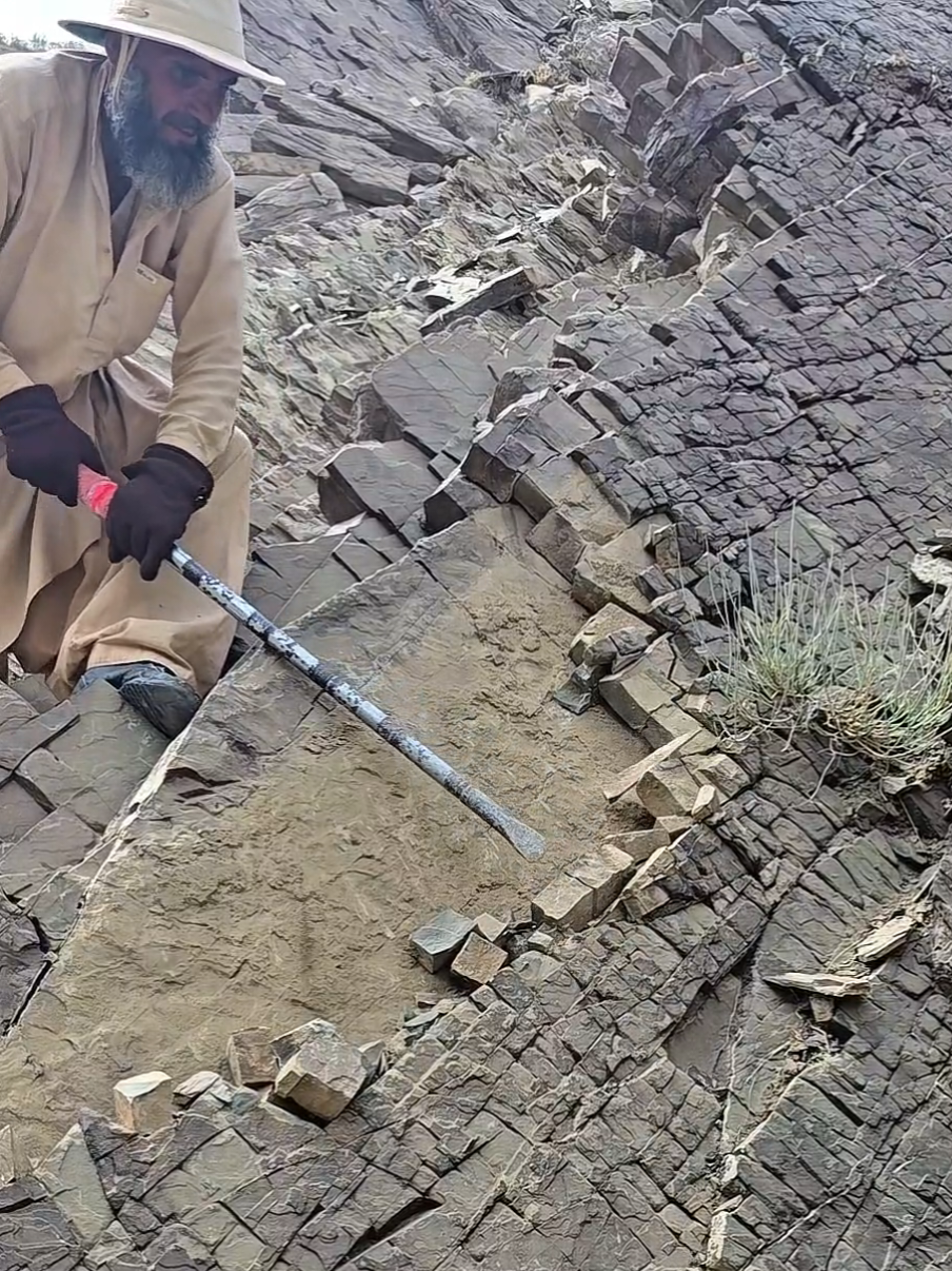 stone mining footage from real site | respect to the workers 👏 #fyp #stonemining #mininglife #hardwork #viral #treanding 