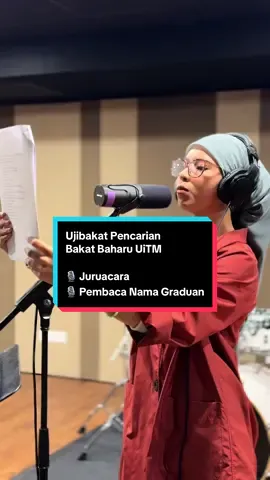 Uji bakat pencarian JURUACARA dan PEMBACA NAMA GRADUAN hari pertama dah mula! 🎙️ Daripada pelajar masscomm sampai ke sains komputer, dari suara yang lunak ke pengacara penuh karisma, semuanya ada, semua turun keluarkan bakat! Tinggal 2 hari je lagi untuk rebut peluang ini!  #uitmdihatiku #ujibakatUiTM #konvokesyenuitm #fyp 