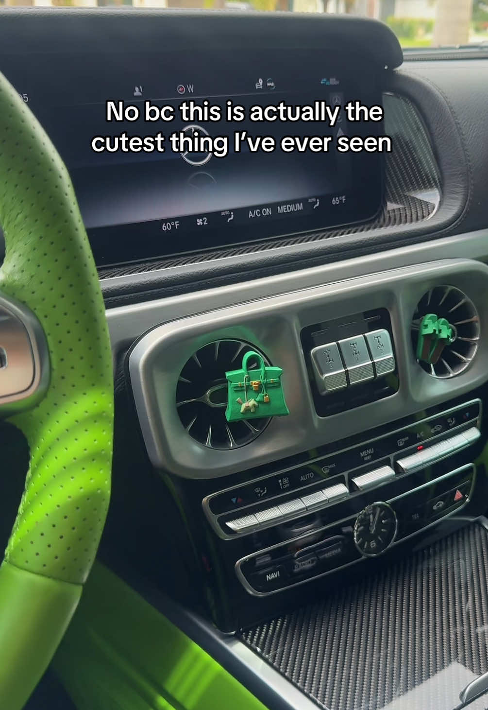 I’m crying. The cutest car fresheners from @chedrive 💚
