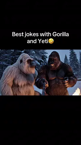 Best Gorilla and yeti jokes this week  🤣 #gorilla #gorillatagvr #yeti  #funnyjokes #veo3