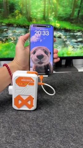 Sạc dự phòng đa năng 20000mAh, tích hợp cáp sạc hai chiều, giá đỡ tiện ích, hỗ trợ sạc không dây và cũng là một củ sạc nhanh #sacduphong #sacnhanh 