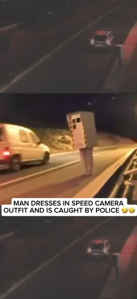 MAN DRESSES IN SPEED CAMERA OUTIFIT 🤣🤣 #speedcamera #police #caught 