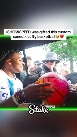 ISHOWSPEED was gifted this custom speed x Luffy basketball  #Speed #ishowspeed #europe #speedclips #ishowspeedclips #kaicenat #irl #europetour #ishowspeedeuropetour - speed or ishowspeed irl stream in europe tour - ishowspeed in finland 🇫🇮 #finland #🇫🇮 