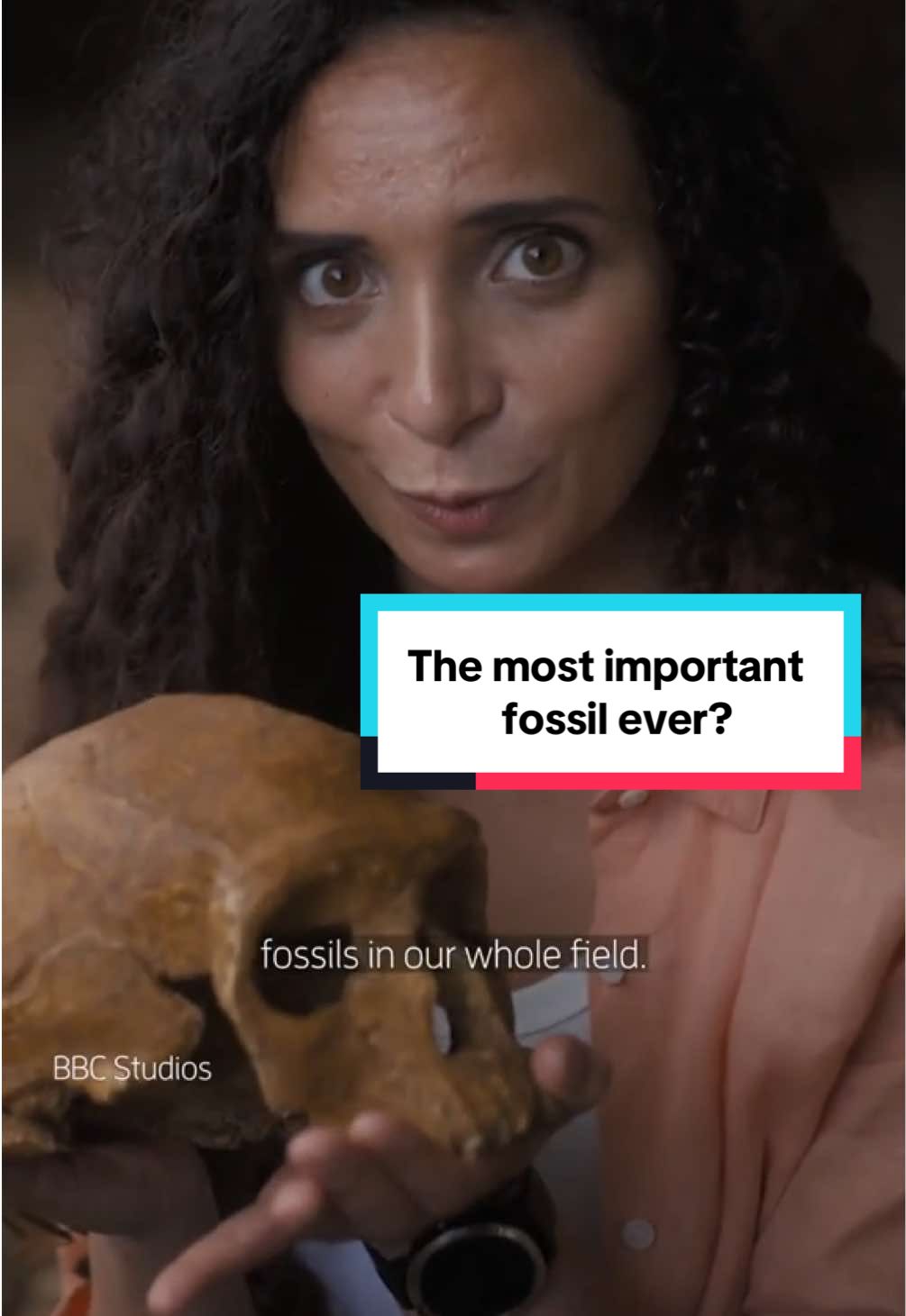 One of the most important fossils in paleoanthropology💀🦴 The BBC's latest series, Human, reveals the incredible story of how we went from being just one of many types of human to the dominant form of life on the planet across 300,000 years of human evolution. Paleoanthropologist and presenter Ella Al-Shamahi takes us behind the scenes to talk about the making of the show and its memorable moments, including the Jebel Irhoud archeological site in Morocco and a cave in Botswana holding evidence of complex rituals revealing early Homo sapien culture. Tap the link in bio to watch the full video #ancienthumans #human #anthropology #jebelirhoud #fossils #homosapiens #archaeology