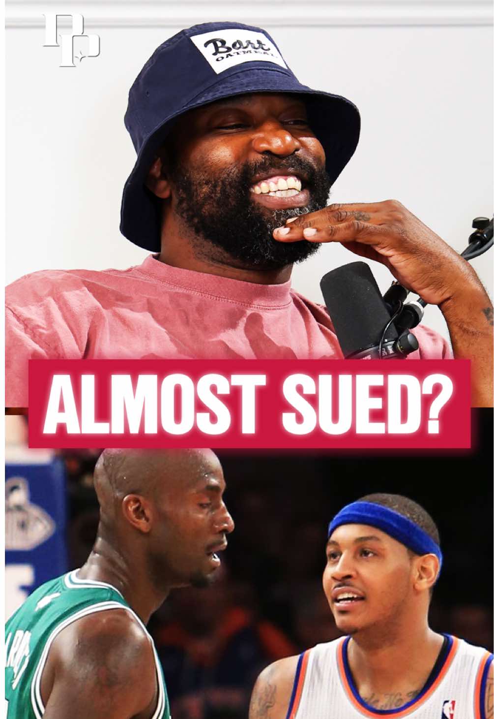 Baron Davis got caught in the middle of the KG-Melo drama ... with a bad back 😭  New Episode with Baron Davis premiering now, tap in with link in bio 🤝 #BaronDavis #KGDrama #MeloMoments #BasketballPodcast #NBA #NewYorkKnicks #CarmeloAnthony #KevinGarnett