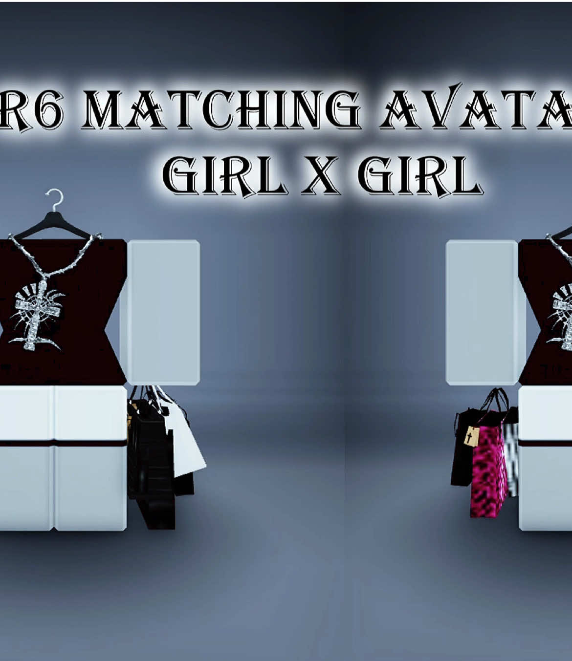 R6 Matching Avatars girl x girl  #roblox #robloxoutfits #robloxoutfitideas #robloxfits #evade #evadeoutfits #girlavatars #vkei #r6 #r6avatars #fyp #foryoupage❤️❤️ #ninesss #girlxgirlavatars 