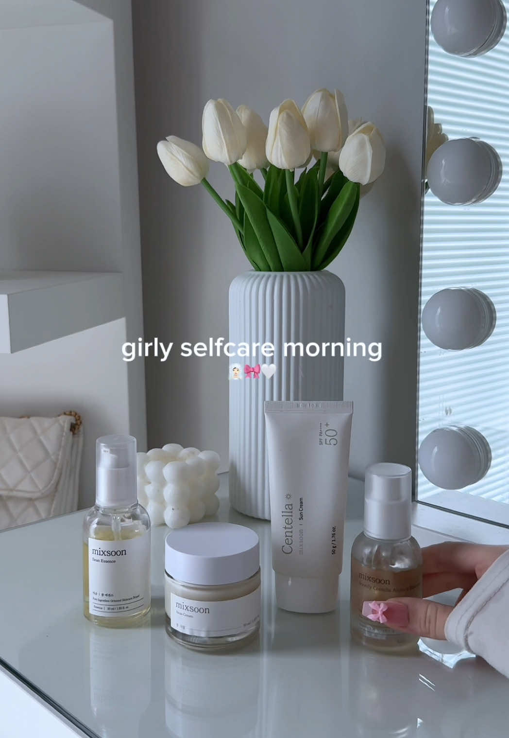 ad | girly selfcare morning ft. @mixsoon 🌸 #SelfCare #koreanskincare #glassskin #skincareroutine #yesstyle #mixsoon #morningroutine 