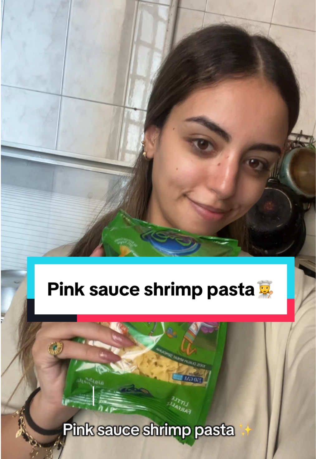 Cook with me 👩‍🍳 : pink sauce shrimp pasta 🤤🩷 #trywithlina #linabiomy #cookwithlina #fypシ゚viral #fypシ 
