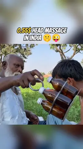 0.56$ head Massage in India 🤫🤣#indianmassage #headmassage #asmrmassage #headmassageasmr #indianheadmassage 