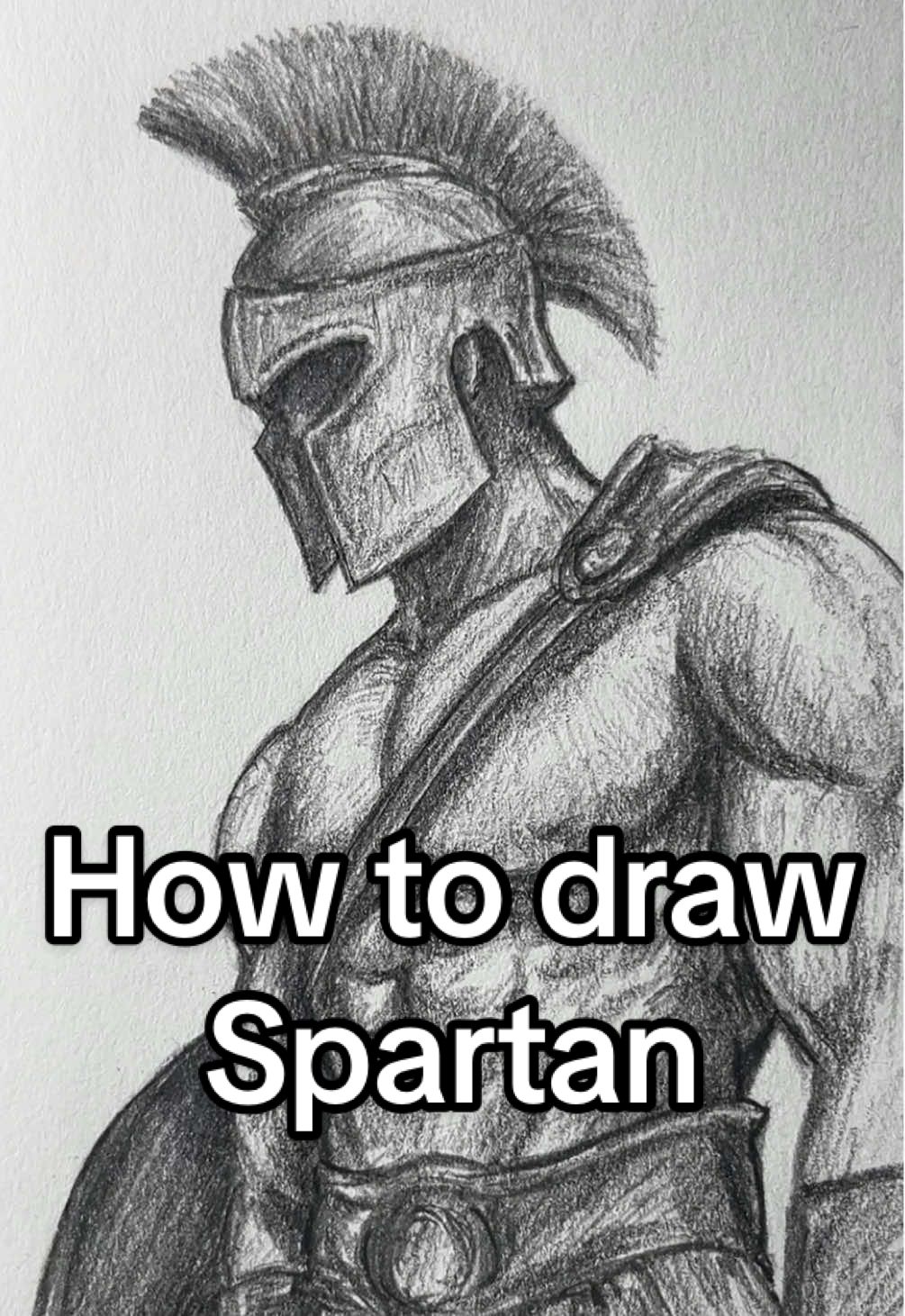How to draw a Spartan! Who should I draw next? #artistsoftiktok #art #spartan #sparta #drawing #tutorial how to draw a spartan art drawing tutorial 