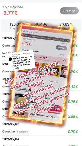 Ca răspuns pentru @Anastasia  Pentru cei care nu cred ca programul de afiliere funcționează, vă las aici un video dovidetor!  Spor și la voi!❤️