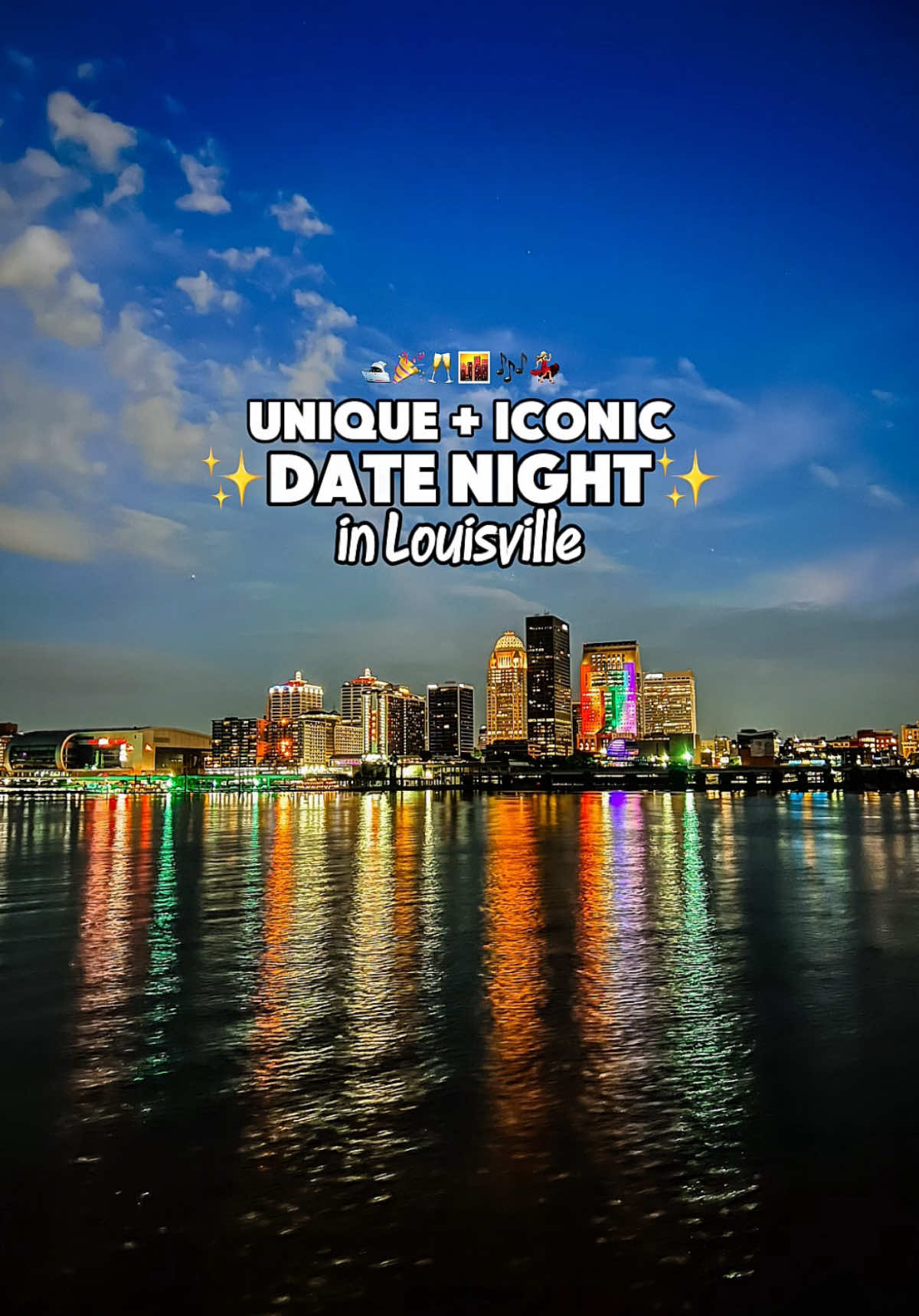We took a date night sunset cruise on the oldest operating paddlewheel steamboat in the world and it was straight out of a movie. 🚢🌇 Highly recommend the @Belle of Louisville for a romantic night in Louisville. It is such a fun way to experience the river 💛 P.S. Tony and the Tanlines is awesome 😎🤘🎶  #BelleOfLouisville #SunsetCruise #Riverboat #datenight       Things to do in Louisville Kentucky Romantic daye night ideas Best city views 