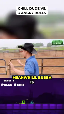 Chill Dude vs 3 Angry Bulls #foryoupage #fyp #foryou #viral 