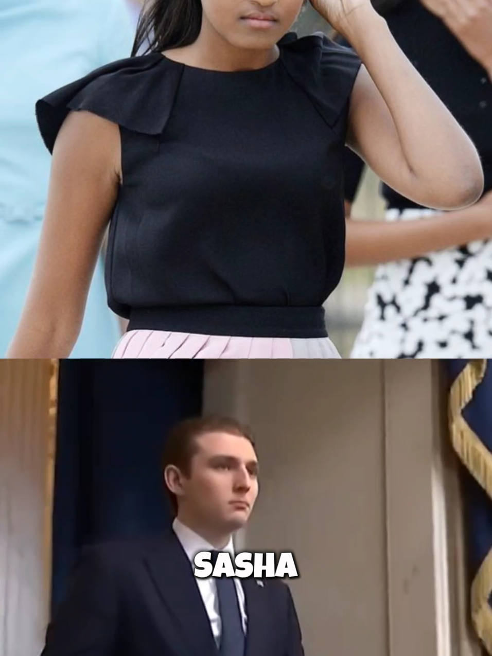 Barone Trump has just announced that Sasha Obama will be his one and only wife #unitedstates #for #LearnOnTikTok #learnontiktok #usa 