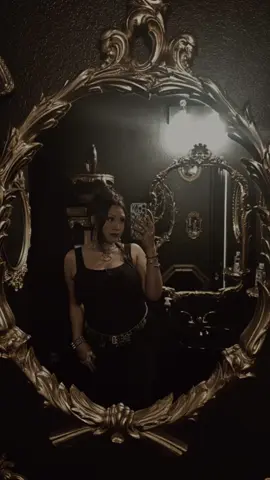 Gold antique mirror collection #goldmirror #mirror  #darkhome #gothicdecor #victoriangoth  #thrifted  #gothiclivingroom #vintagemirror #collection #gothdecor #fyp 