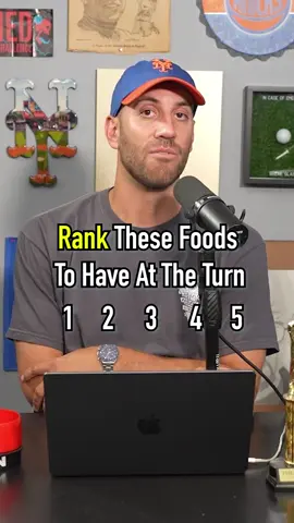 Rank These Foods To Have At The Turn! Which Is Best? #fyp #golf #food #hotdog #breakfast #ranking 