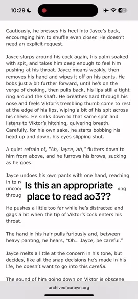 Is this an appropriate place to read ao3? Fic is High-Viscosity by capyshota on ao3, aka Plumber Jayce my beloved #jayvik #ao3 #fanfiction #fanfics #arcane #jaycearcane #jaycetalis #viktorarcane 