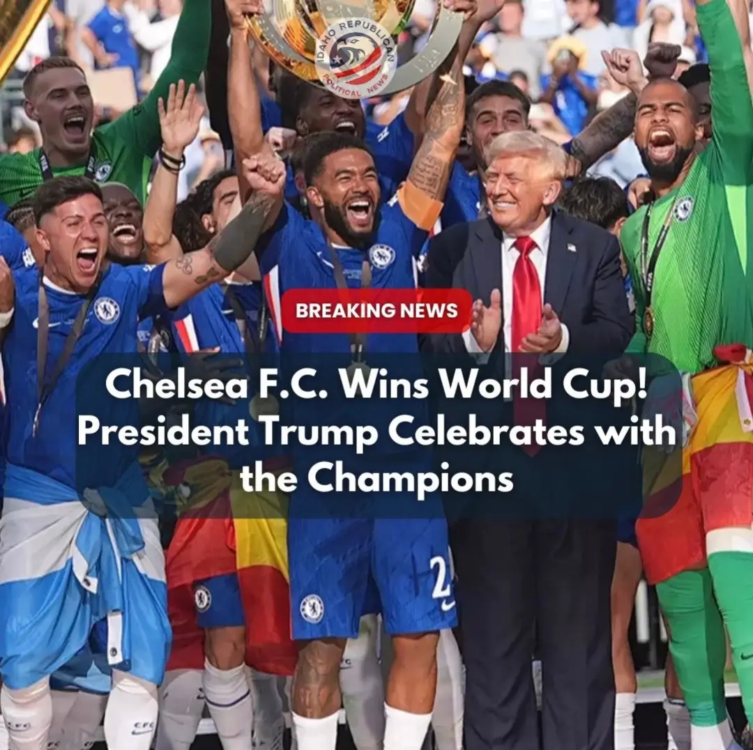 History made in New Jersey! 🇺🇸 Chelsea F.C. are officially crowned Club Champions of the World after a 3–0 victory over PSG in the 2025 FIFA Club World Cup Final at MetLife Stadium on Sunday. President Donald J. Trump and First Lady Melania were front and center with FIFA President Gianni Infantino, celebrating alongside the champions. This moment put American soil at the heart of global football 🌍⚽ Read more Link 🔗   https://idahorepublicannews.com/f/chelsea-fc-wins-world-cup-president-trump-celebrates-with-team  #FIFACWC #ChelseaFC #Soccer #Trump #ClubWorldCup #WorldChampions #MetLife #PresidentTrump #FIFA2025 #TrumpAtTheFinal #Champions  