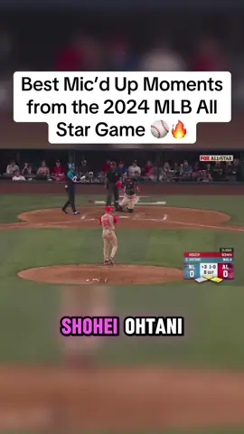 Here’s some of the best mic’d up moments from last years #mlballstargame Who’s excited for this year?! — #MLB #mlbmoments #mlballstar #mlbballstar #baseball #baseballhighlights #mlbhighlights #micdup #shoheiohtani #aaronjudge #juansoto #bryceharper #hexhead 