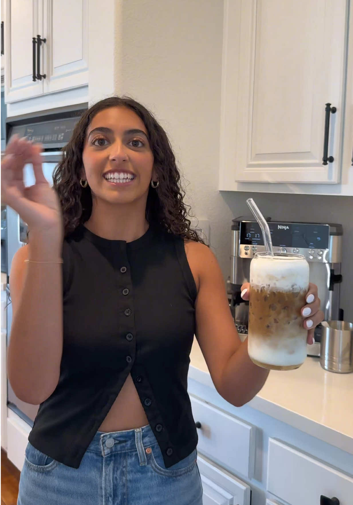 Giving angie a Ninja Luxe Cafe was the best thing I coulda done🤭 I now have an at home coffee shop with my own personal barista🙂‍↕️ Get yours today!!! #ninjapartner #NinjaLuxeCafe @Ninja Kitchen 