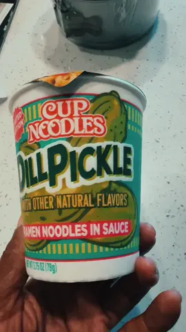 I tried, and it was ok. #cupnoodle #dillpickle #hotsauce #food #lmao 