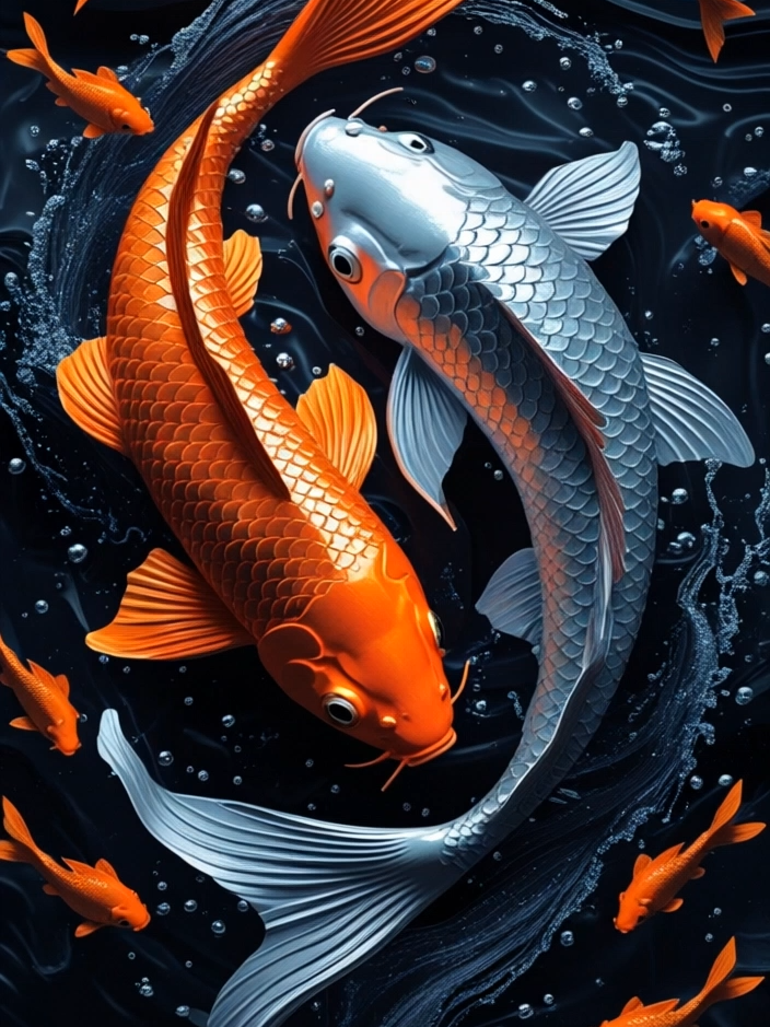 Ying-Yang  #digitalwallpaper #wallpaperkeren  #ikanhias #koiindonesia #koifish #arttok #digitalart  #waterart #aestheticvibes #fyp #foryou #3dart #relaxingvideo  #slowmotionart #artreels #cinematicloop #motionart  #verticalart #naturevibes #airtenang #koinya #ikankoi