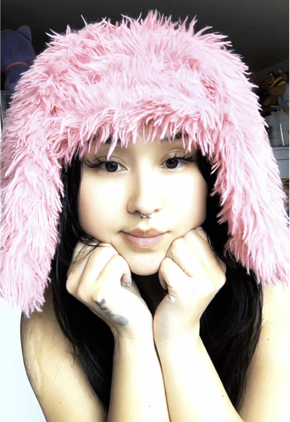 These bunny hats are so cute! 💕 I had to get multiple colors 🐰 #bunny #bunnyhat #kawaii #y2k #fitcheck 