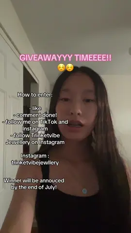 giveaway timee!!! | Her username on Instagram is trinketvibejewellery! | 2 winners will be annouced by the end of July! | GOODLUCKK! ✨✨ | #fyp #xyzbca #xybca #giveaway #give #away #giving #trinketvibe #jewellery #jewelry #bracelets #necklace #giveaways #giveawayalert #giveawaywinner 