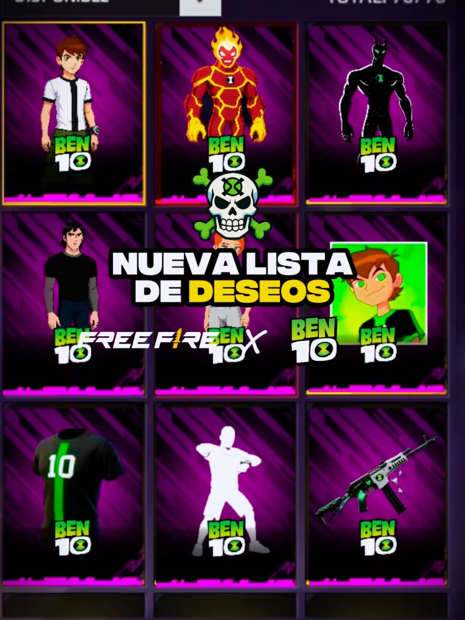 ✅NUEVA LISTA DE DESEOS DE FREEFIRE ☠️ Free Fire x Ben 10👽🔟 #freefire #soysandrope#parati#new #humor#comedia#ben10 😉El video fue hecho con el fin de sacarte una sonrisa❤️Obvio que es edición 🤣 (Si lees esto, comenta: ¡La Lista es de verdad!😱) ¡Veamos cuántos caen! xD 🤣🤣🤣 La gran mayoría no ve la descripción ni el #humor ✅DIRECTOS TODOS LOS DIAS💚 8:00 A 10:00😊 REGALANDO PASES A SEGUIDORES❤️ DINAMICAS TODOS LOS DIAS🥰