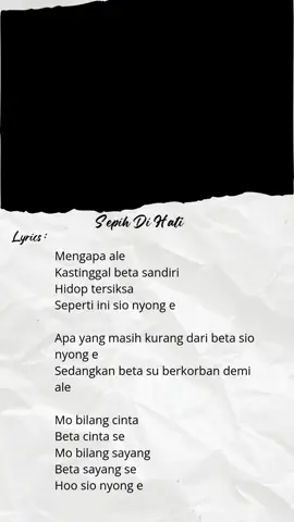Lirik Lagu Timur Sepih Di Hati Cipt Erwin Yakob. Cover By LONA MAMO. #fyp #lgtliriklagutimur #musikviral #liriklagu #musiktimur #sepihdihati 