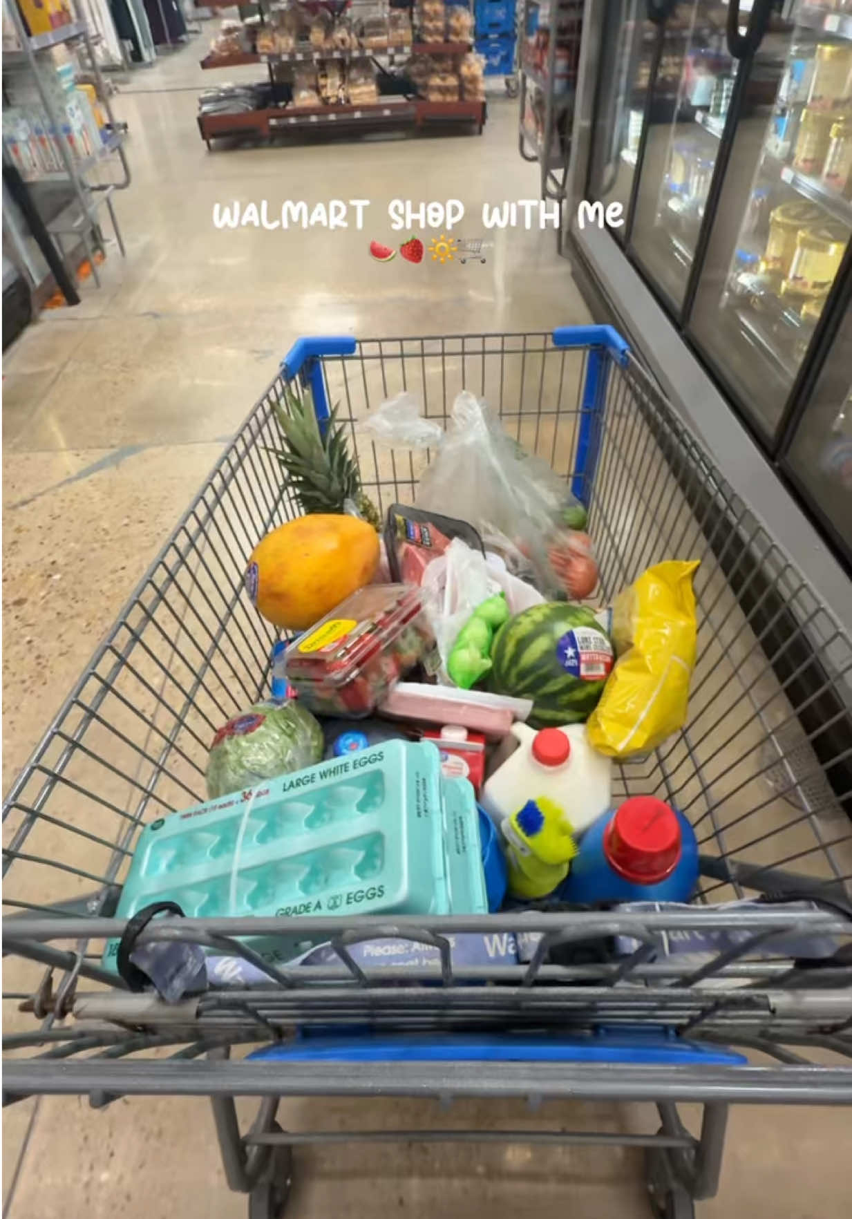 grocery shopping day 🌞🍉🍓🔆  #shopping #shopwithme #walmartshopping #walmart #asmr #groceryhaul #groceries #asmrsounds #MomsofTikTok #sahmlife #sahm #creatorsearchinsights #creator @Walmart 