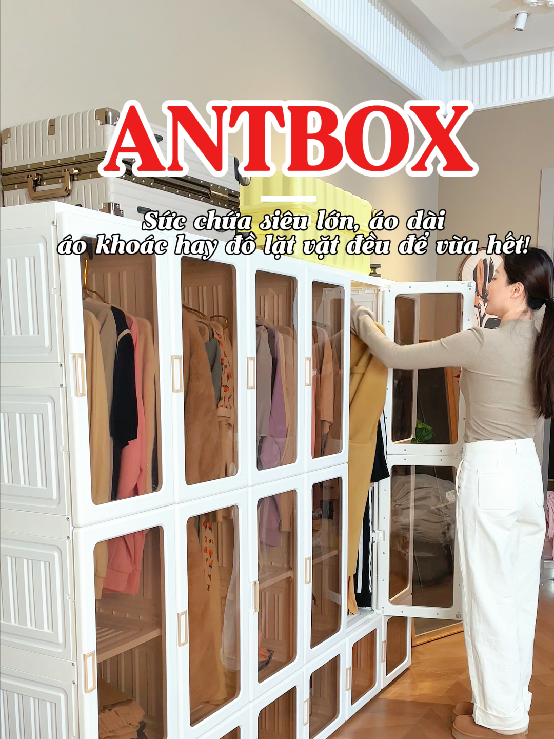 Nhìn kìa! Đây không phải là một tủ quần áo thông thường, mà là một bộ lưu trữ có thể gập lại. Tủ quần áo gấp ANTBOX giống như một con đường tắt đến một thế giới sạch sẽ, với một không gian nhẹ nhàng nhưng phong phú để chứa một lượng lớn quần áo, từ quần áo mùa đông nặng đến quần áo mùa hè nhẹ. Một cái nhìn đơn giản và phong cách, bất cứ nơi nào nó được đặt, giống như một phần của trang trí nhà, làm cho lưu trữ đơn giản và phong cách và dễ dàng mở ra một chiều hướng mới của lưu trữ.#ANTBOX #ANTBOX #hộp #tủ