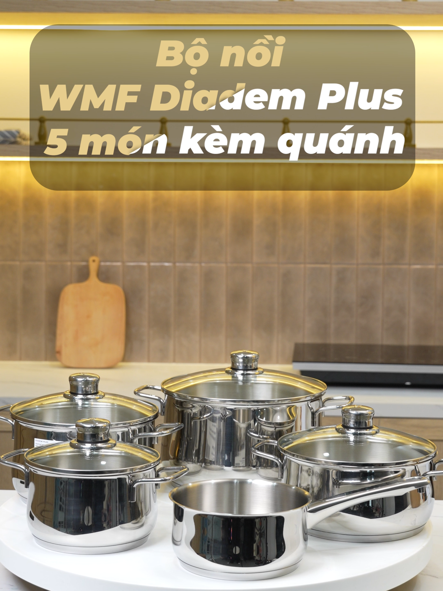 Bộ nồi WMF Diadem Plus 5 món kèm quánh  #germanysnt #giadungnoidiaduc #giadungthongminh #nauan #yeubep #yeubepnghiennha #giadungcaocap #wmfdiadem #housetour #xuhuong #xh