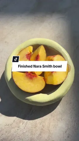 hand sculpted a pale yellow Nara smith bowl #ceramics #pottery #potterytiktok #sculpting 