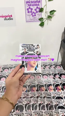 run seokjin concert freebies!! omgggg huhuu ❤️‍🔥❤️‍🔥💜💜🐹#mixprintstudio #regmagnet #runseokjin #seokjinconcert #btsjin #bts #jin #crafts #printingbusiness #printtok #kpopconcert #entrepreneur #concertfreebies #craftersph