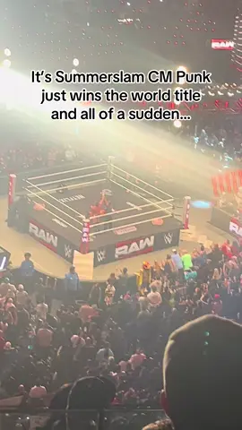 Just imagine, CM Punk wins the world title from Gunther at SummerSlam and all of a sudden Seth Rollins music hits #SummerSlam #sethrollins #cmpunk #gunther #WWE #raw 