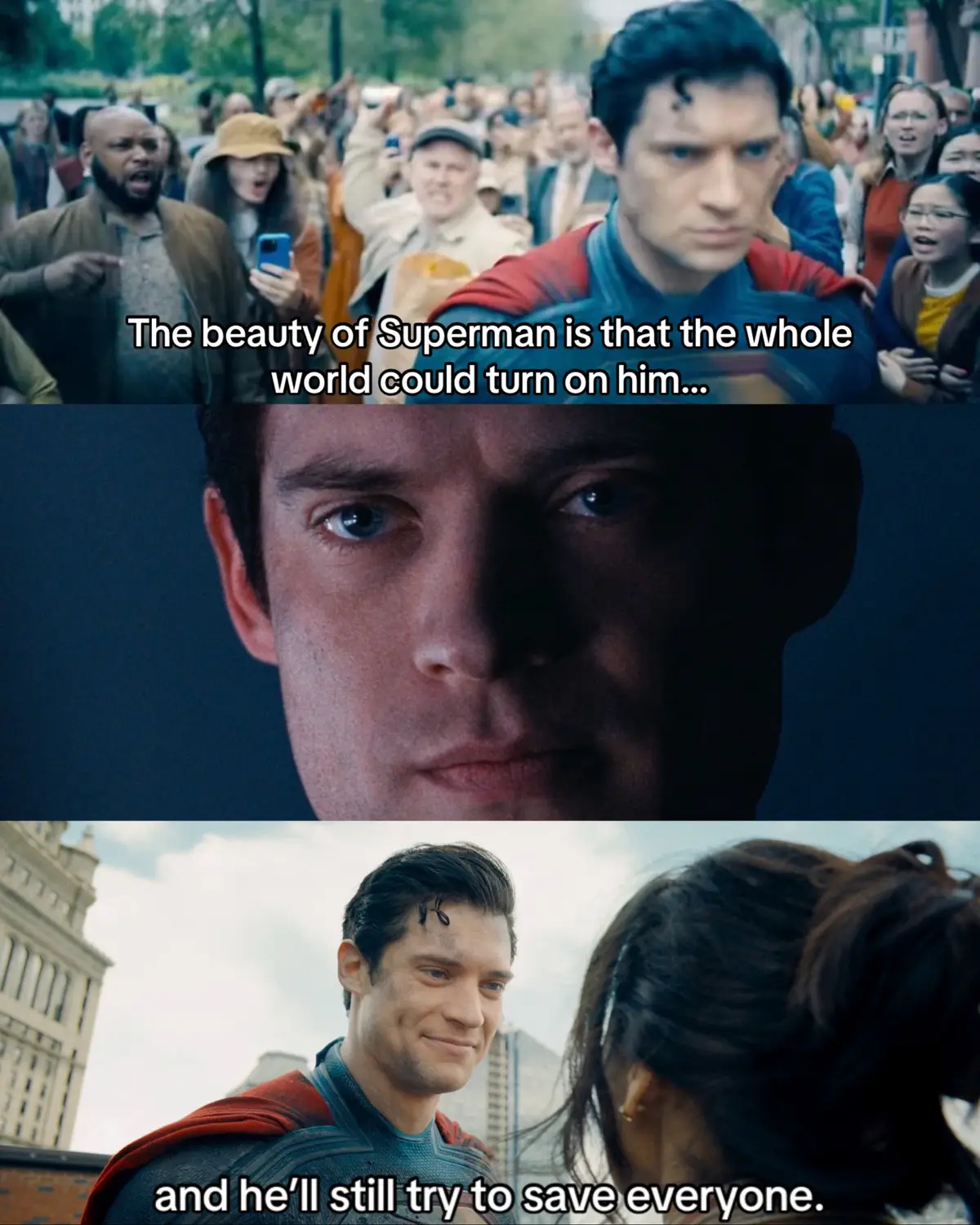 The beauty of Superman as a character ❤️💙 #superman #dcu #blurayangel #movie #filn #dcstudios #jamesgunn