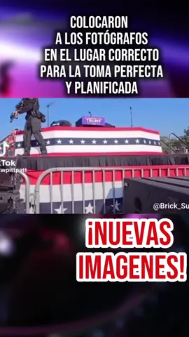 ¿Quieres más pruebas de que esto fue montado, más allá de cómo lo manejó el Servicio Secreto? Observa al hombre de traje azul literalmente poniendo sus manos sobre los fotógrafos para colocarlos “en su lugar” y luego ¡la bandera se baja! Luego, una chica con un vestido azul lo ayuda a guiarlos aún más. #CapCut 