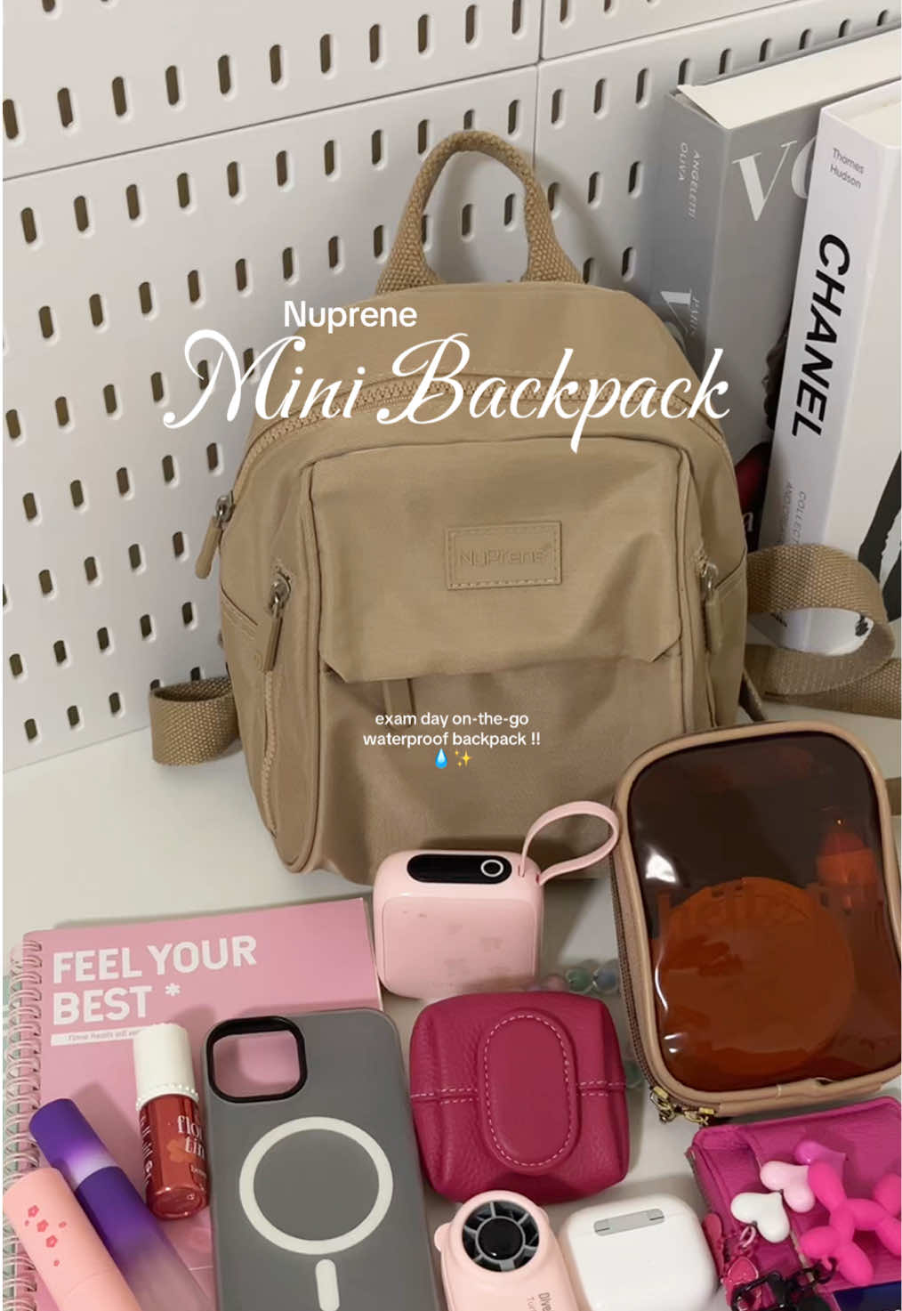 pov: it’s exam day that’s why you need a mini backpack✨🤍 #minibackpack #nuprenebag #backpack 