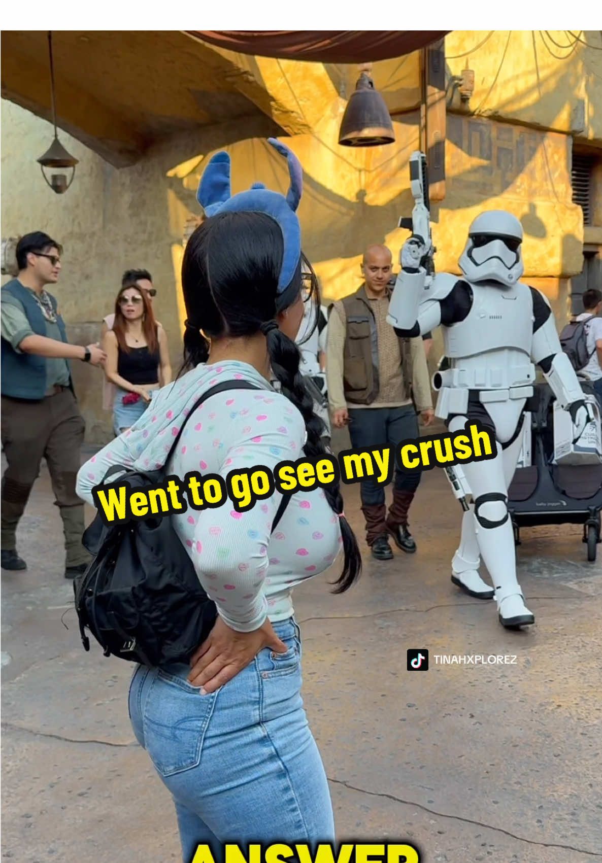 Visiting my crush #foryou #cosplay #xyzbca #onthisday #empirestrikesback #starwars #disneylandtiktok #stormtrooper #viral #OOTD #datingtips 